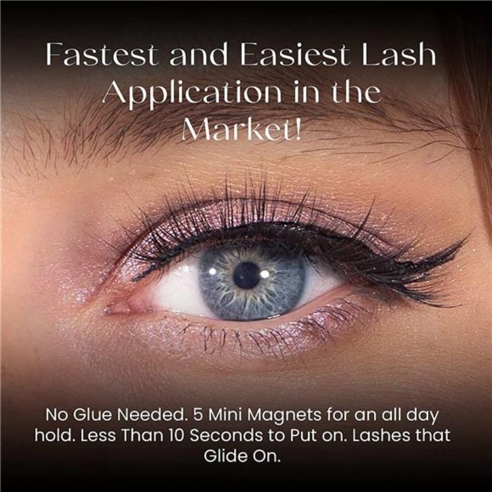 Magnetic Eyelashes, Handmade Silk Lashes (Fearless) - Picture 3 of 7